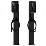 7KW 11KW 21KW Black Column-Type Floor-Standing Electric Vehicle AC Charging Pile