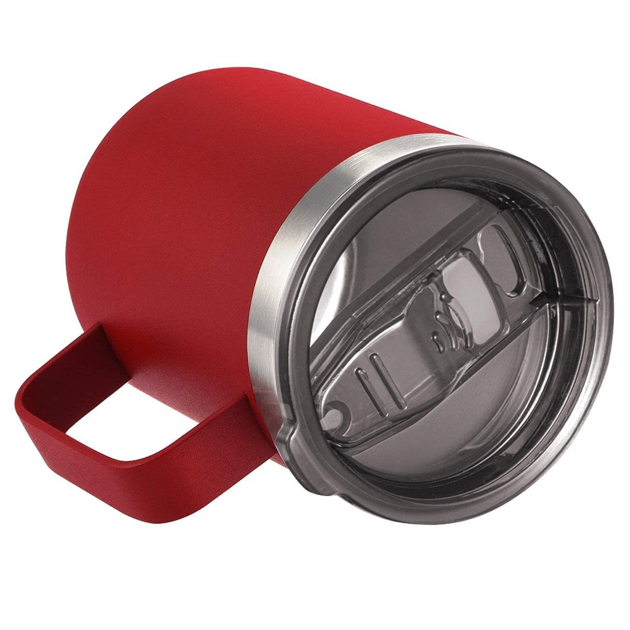 12oz Stainless Steel Insulated Coffee Mug With Handle Double Wall Vacuum Travel Mug Tumbler Cup With Sliding Lid Navy