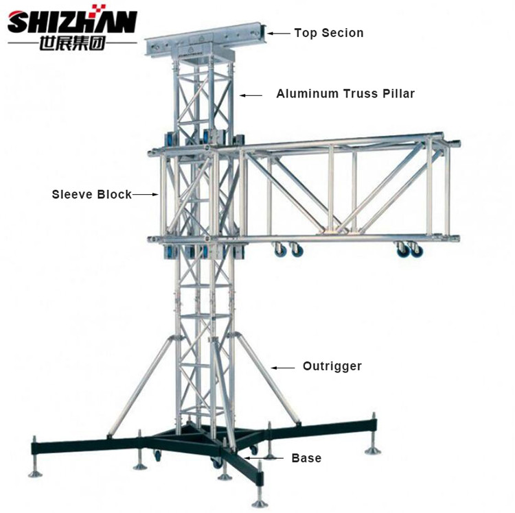 Outdoor Stage Lighting Aluminum Top Roof Line Array Truss Display System