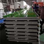 prefab house eps sandwich roof panel with 0.426mm green grass steel sheet up