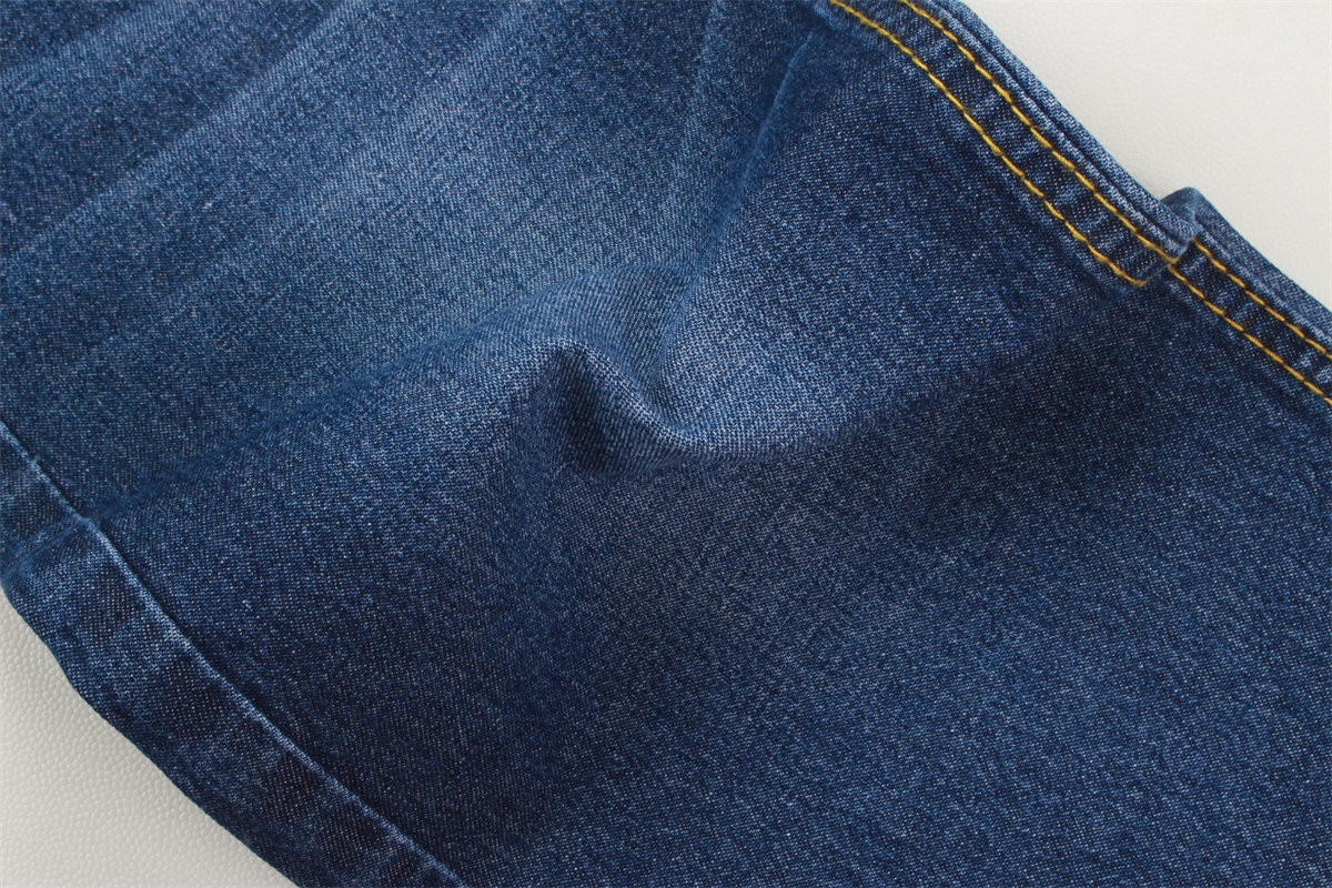 Sanforizing 2/1 Right Hand Denim Fabric For Shirt 7.5 Oz 100% Cotton Dark Blue