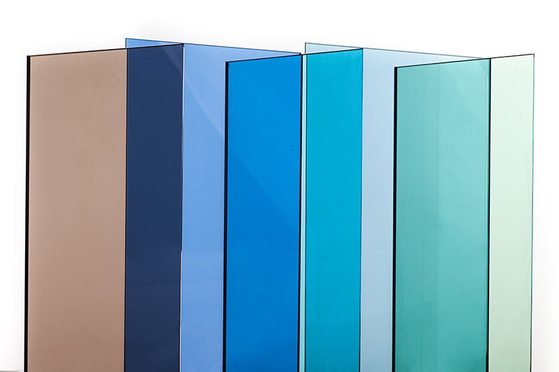 10mm Blue Bronze Clear Float Glass Reflective Tinted Laminated Tempered Sheet