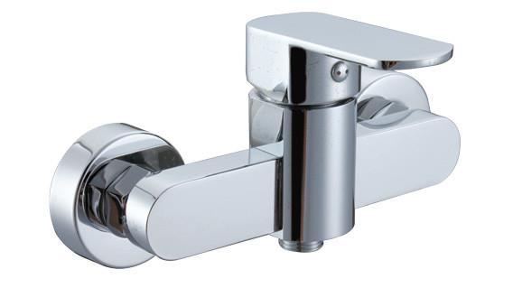 Single Lever Two Hole Bathroom Faucet Shower Mixer with Chrome Polished , HN