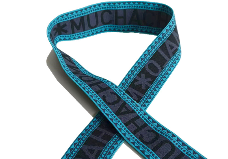 Women Jacquard Nylon Elastic Webbing 3.8cm Width For Bags , Garment