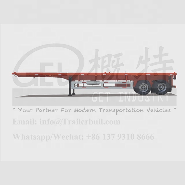 FUWA BPW Axle 40ft Container Transport Flatbed Semi Trailer with Air Suspension Optional