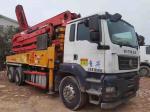 38m Second Hand Pump Truck , Concrete Boom Truck 21.5m Reach Depth