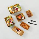 OEM Paperboard Fast Food Takeaway Boxes Eco Friendly Kraft Paper