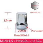 Durable Pcd Wheel Lug Nuts Floating Conic Head Washer For Ford Lincoln