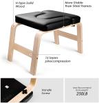 150kg Wood PU Yoga Stool Bench Headstand Promote Blood Circulation