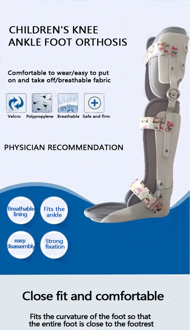 KAFO Knee Ankle Foot Orthosis Leg Brace For Immobilizer Physical Therapy Equipment Children