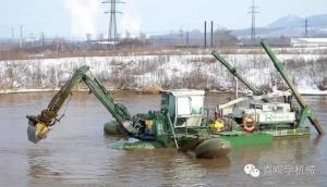Quality 400m3/H 2500m3 Amphibious Dredger Boat Multifuctional Floating Excavator wholesale