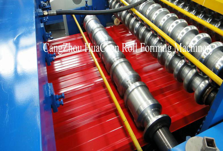Metal Roofing Sheet Double Layer Roll Forming Machine with Hydraulic Cutting