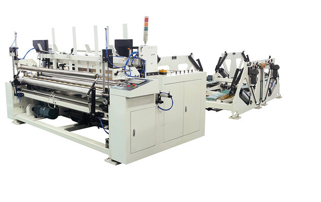 Toilet Tissue 4ply HMI Kitchen Towel Paper Roll Rewinding Machine PLC