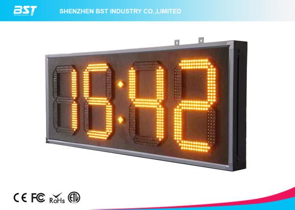 Cheap Yellow 10" Led Clock Display Digital Clock Timer For Sport Stadium for sale