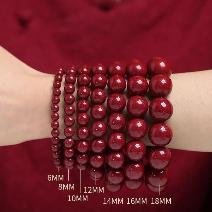 FengShui Wealth And Luck Bracelet, Feng Shui Cinnabar Stone Zodiac Wealth Bangle Prosperity Buddha Beads Elastic Bracelet For Women Jewelry