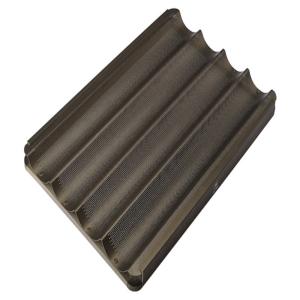 Quality RK Bakeware China Foodservice NSF 5 Loaf Glazed Inox Baguette Baking Tray French Bread Pan wholesale