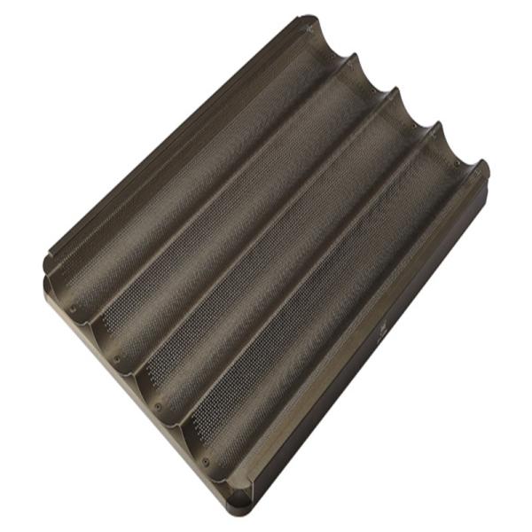 RK Bakeware China Foodservice NSF 5 Loaf Glazed Inox Baguette Baking Tray French