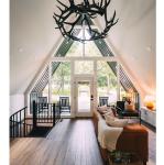 EU Forest A-shaped Triangular Steel Structure Wooden Houses for a Sustainable