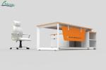 Organize Your Office with 4 Compartments and 2 Drawers Open Space Office