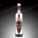 Metal Label Vodka Glass Bottle Custom Designed 700ml