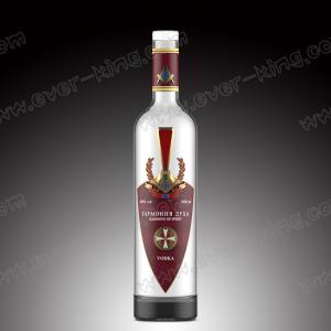 Quality Metal Label Vodka Glass Bottle Custom Designed 700ml wholesale