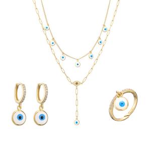 Quality Enamel 18K Gold Jewelry Set wholesale