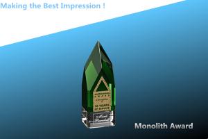 Quality crystal monolith award/acrylic crystal monolith trophy/acrylic award/crystal souvenir wholesale