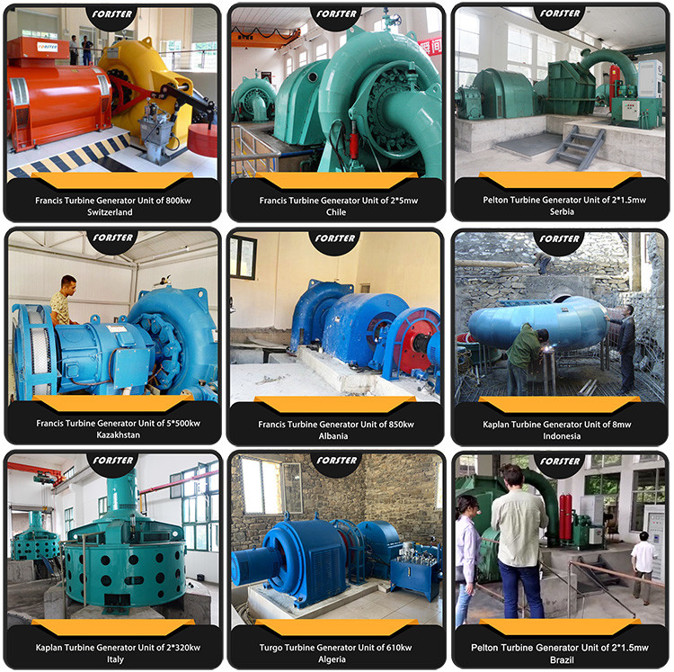 Electric 55KW Stainless Steel Runner Pelton Hydro Generator