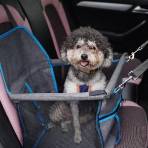Quality Luxury Pet Bed Foldable Grey Front Dog Car Seat Travel wholesale