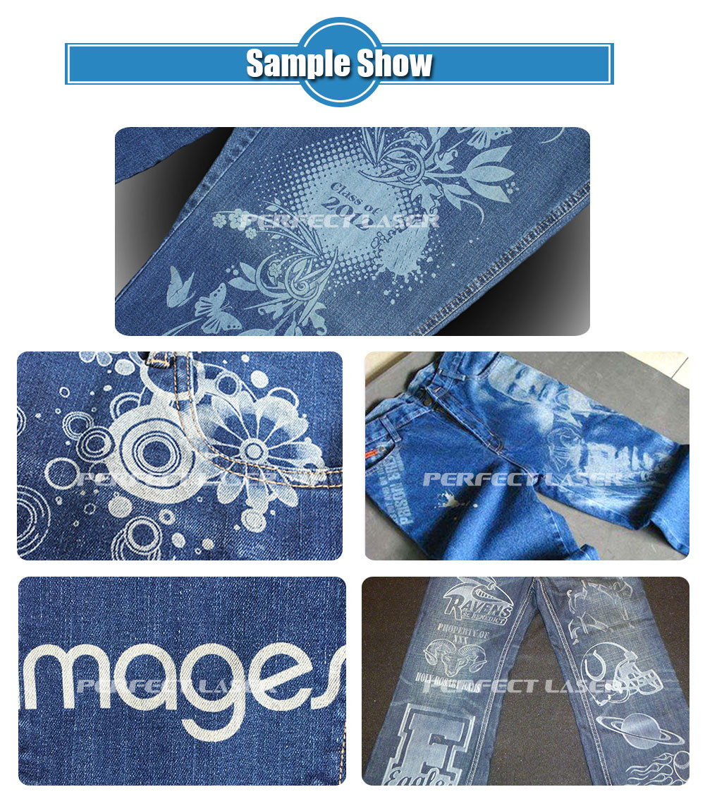 Full protection Galvanometer-Scanning Laser Engraving Machine for Jeans and Denim