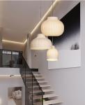 Modern Chinese Style Silk Led Ceiling Chandelier For Living Room Bedroom paper