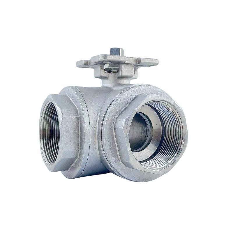 High Quality Stainless Steel Thread Three Way High Platform Ball Valve