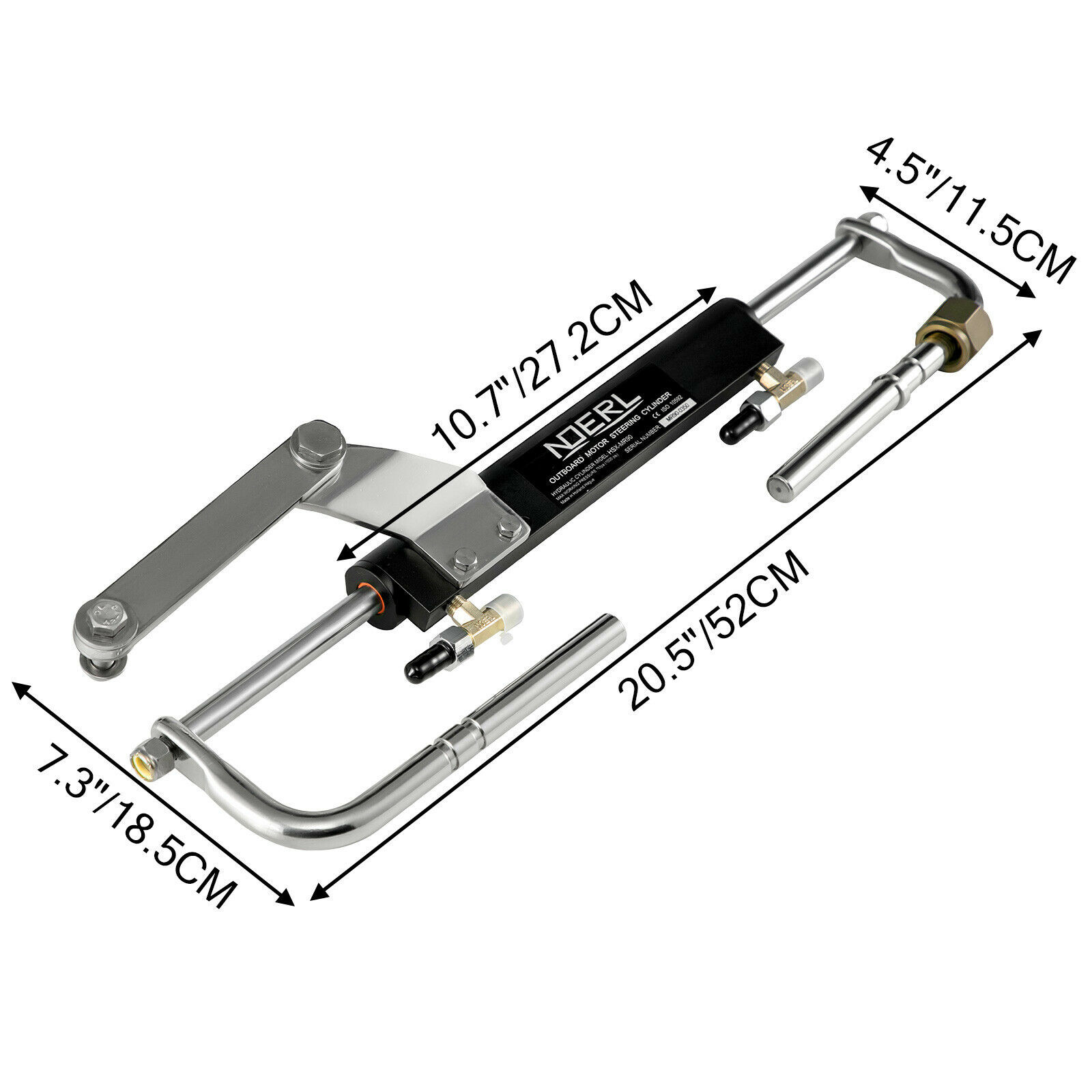 ISO 8m Pipe 90HP Hydraulic Outboard Steering System Helm