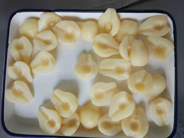 Citric Acid Preservatives Canned Pear Halves With 100% Fresh Pear GMO Cultivatio