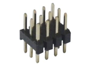Quality 3x4 12 Pin Header Connector Three Row Black 180 Degree DIP Type For PCB wholesale
