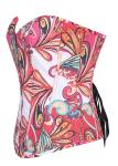 Chinese style floral bustier corset