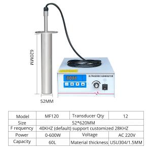 Quality 30 Liters Immersible Ultrasonic Cleaner 600W Immersible Transducer wholesale