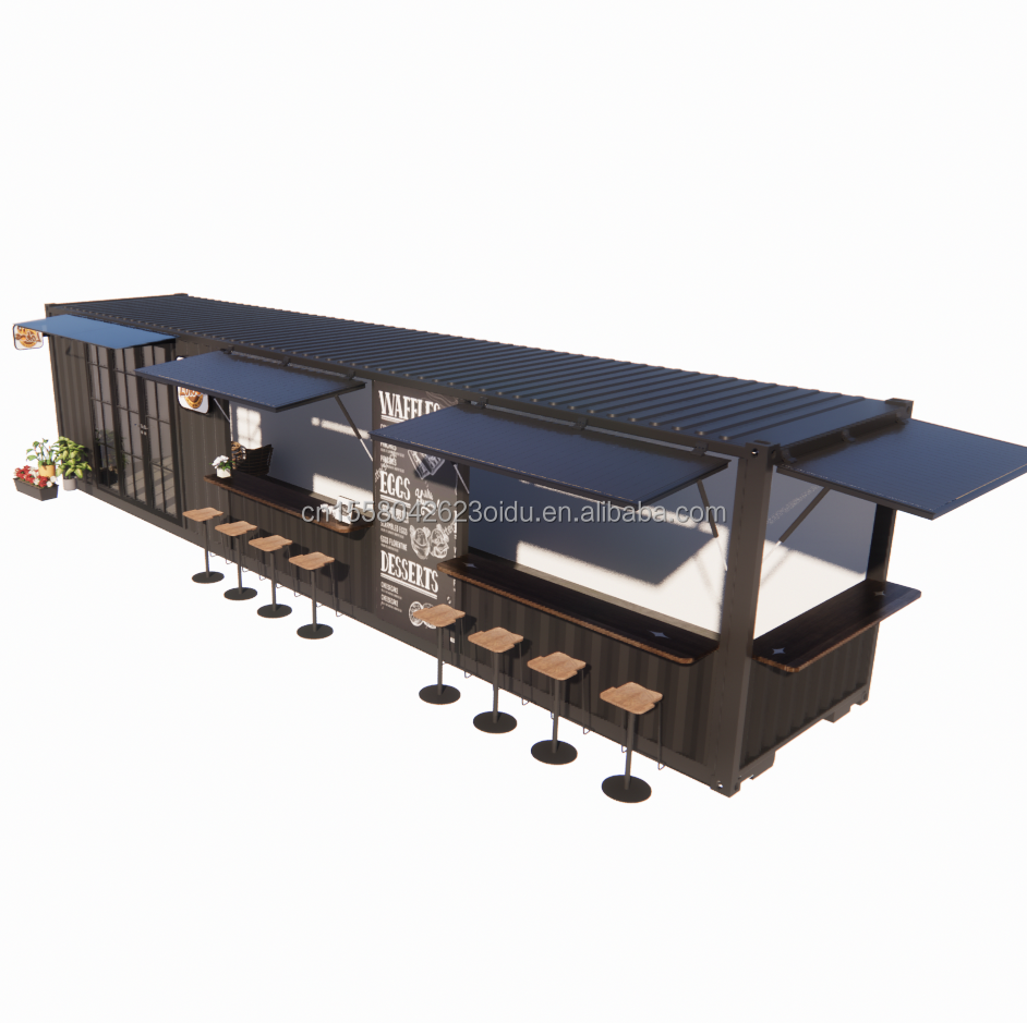 Hotel Accommodation Solution Prefabricated Modular Container Houses in Container Store/Shop with Aluminum Alloy Windows