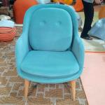 Modern Wooden Accent Armchair Hotel Furniture Singe Sofa Armchair Fiberglass Low