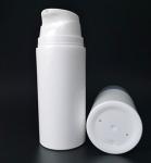 Cylindrical Airless Pump Bottles White PP Plastic Material 80ML 100ML 150Ml
