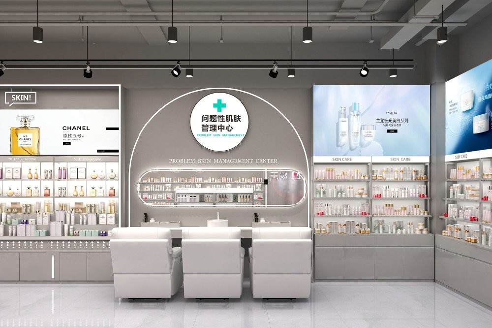 GDR01-BZ-06 Retail Display Column with High-Quality Wood and Grey Paint for Modern Retail Stores
