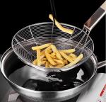 201 stainless steel household spoon filter with wooden handle