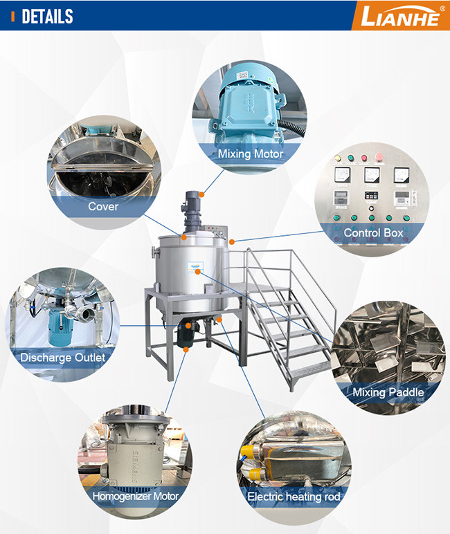 Multifunctional SUS304 Hand Sanitiser Manufacturing machine for mixing liquid soap