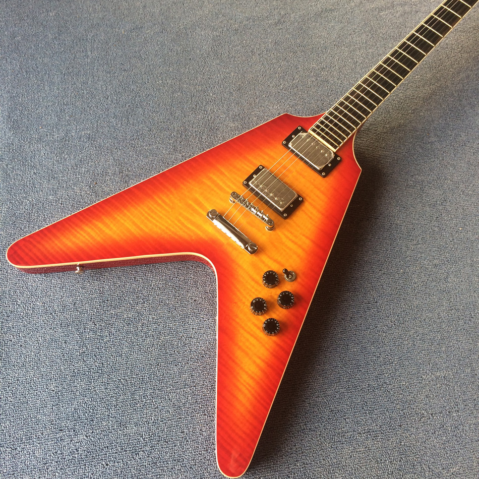 High-quality custom V style electric guitar rosewood fingerboard free shipping