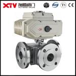 Three-Way Stainless Steel High Platform Flanged Ball Valve for Versatile