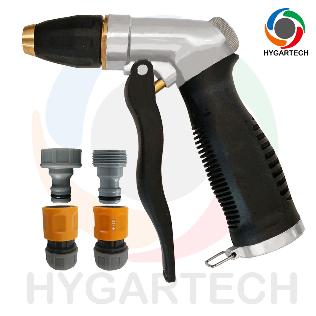 Metal Down Pressure Washing Gun Multi-Purpose Hose Nozzle With Front Trigger Control Valve