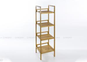 Quality 30cm Width Bamboo Bathroom Storage Shelf wholesale
