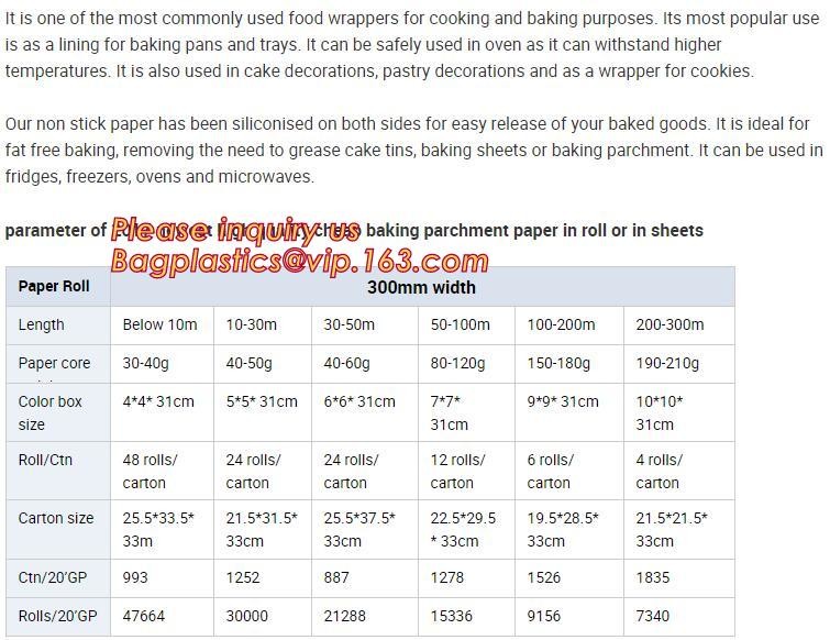 Non-Stick Baking Greaseproof Parchment Aluminum Foil Lined Oneside Coating Paper, composite paper