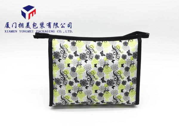 Fashionable Ladies Hand Canvas Cosmetic Bag 19cm Height Rectangle Shape