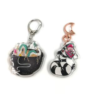 Quality Personalized Custom Double-Sided Printing Clear Acrylic Anime Charm Keychain wholesale